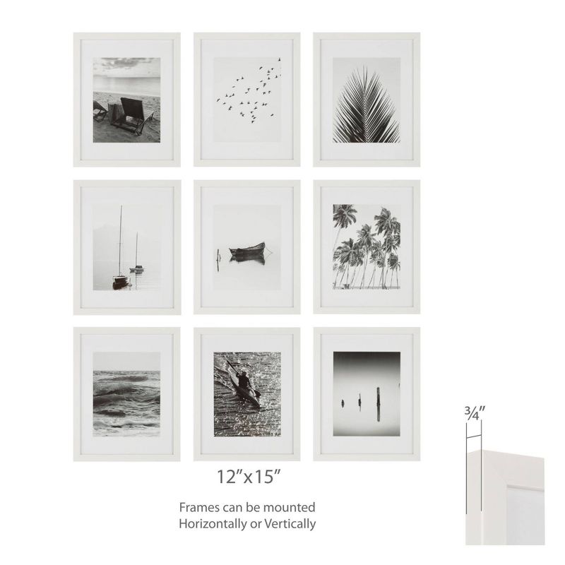 (Set of 9) 11" x 14" Gallery Grid Kit White - Instapoints