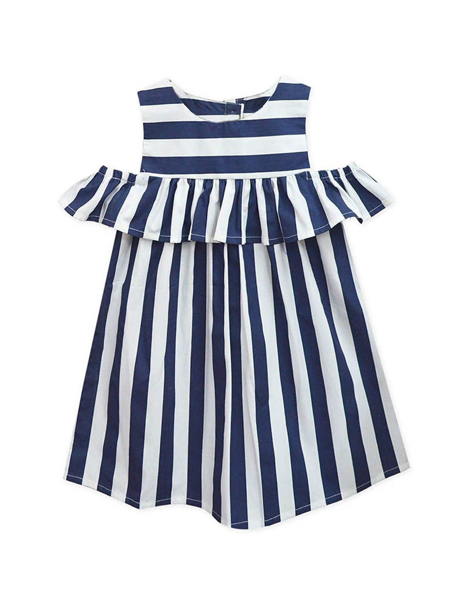 A.T.U.N. Navy & White Striped Dress