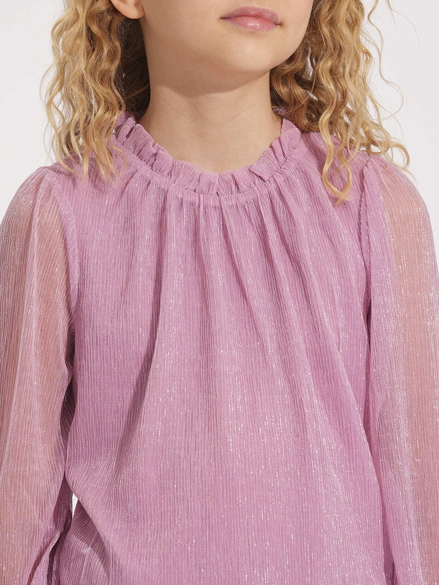 VERO MODA GIRL Kids Roseate Spoonbill Textured Top