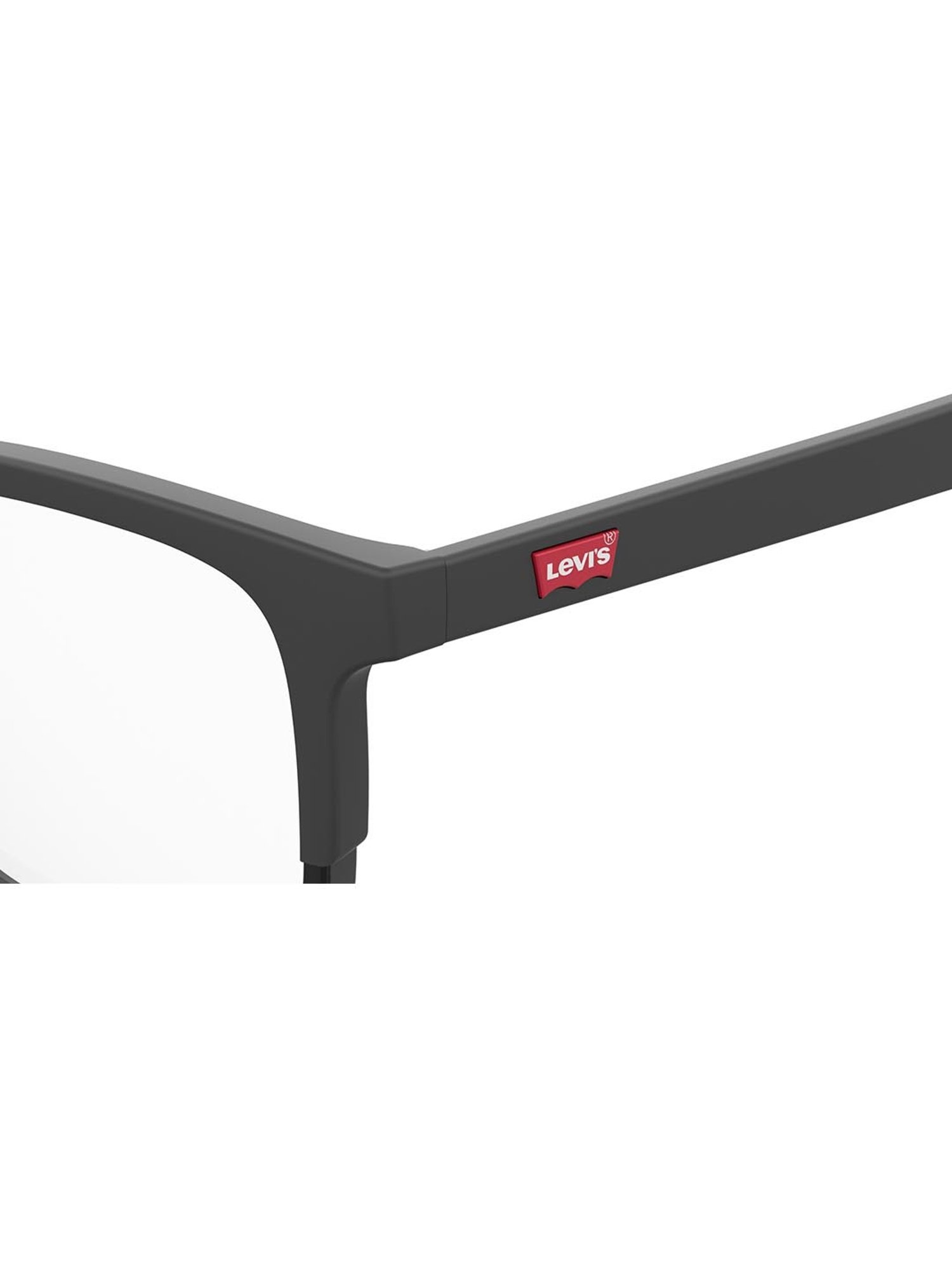 Levi's Black Rectangular Eye Frames for Men