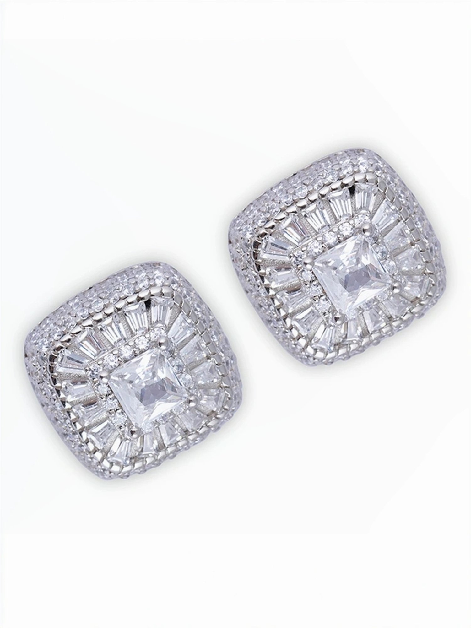 Touch925 Sterling Silver Crystal Elegance Tops for Women & Girls