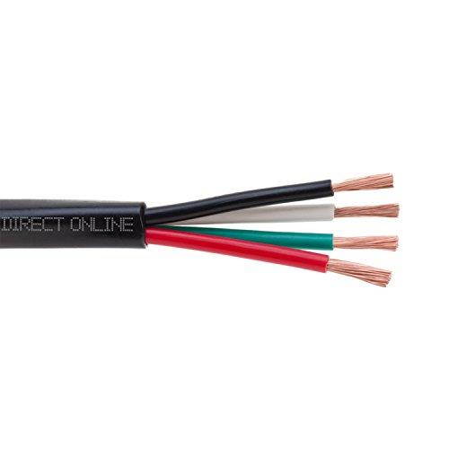 250FT Outdoor UV Protection Rated Professional Speaker Audio Cable 16AWG Direct Burial 16/4 Bulk Spool (250FT, 16/4)