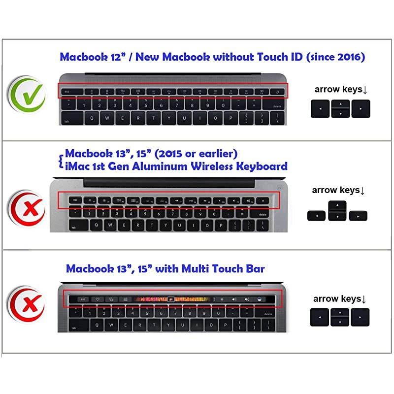Shortcut Design Keyboard Skin Cover for New MacBook 12 (2015 Model A1534) and New MacBook Pro 13 (2016 Version A1708, No Touch Bar), US&EU Version (Studio One 3)