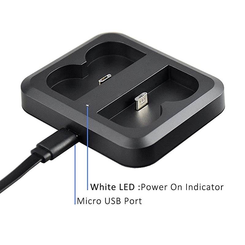 Batteries Charger for Rechargeable BatteryDual Battery Charger Station for Spotlight Cam BatteryVideo Doorbell 2 Stick Up Cam Battery Batteries NOT Included