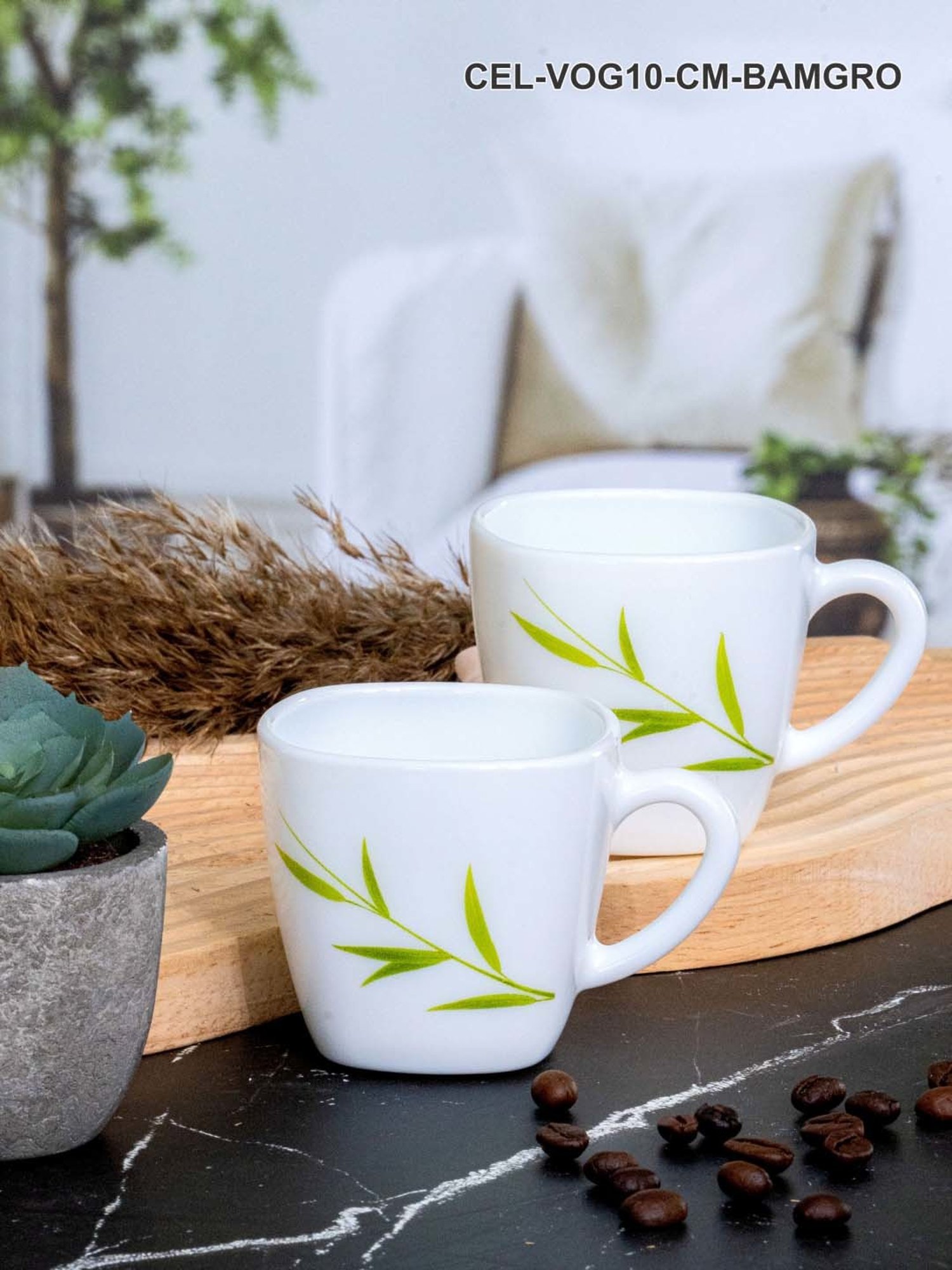 Cello White Opalware Cup (0.1 L) - Set of 6