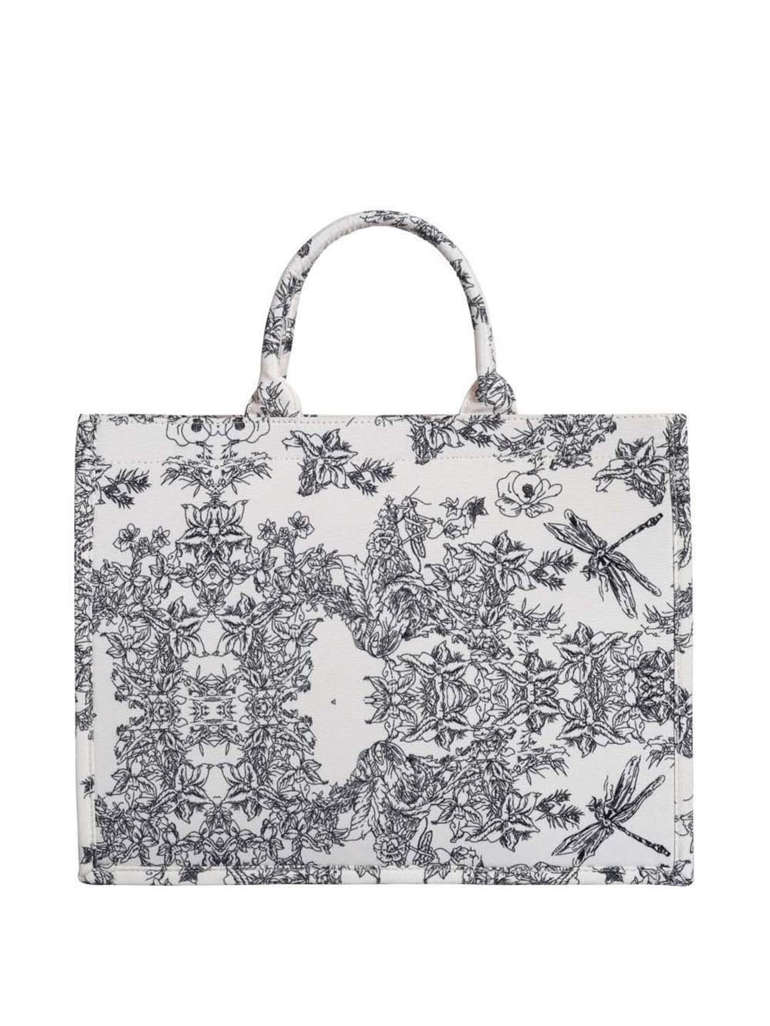 Lino Perros White & Black Printed Large Tote Handbag