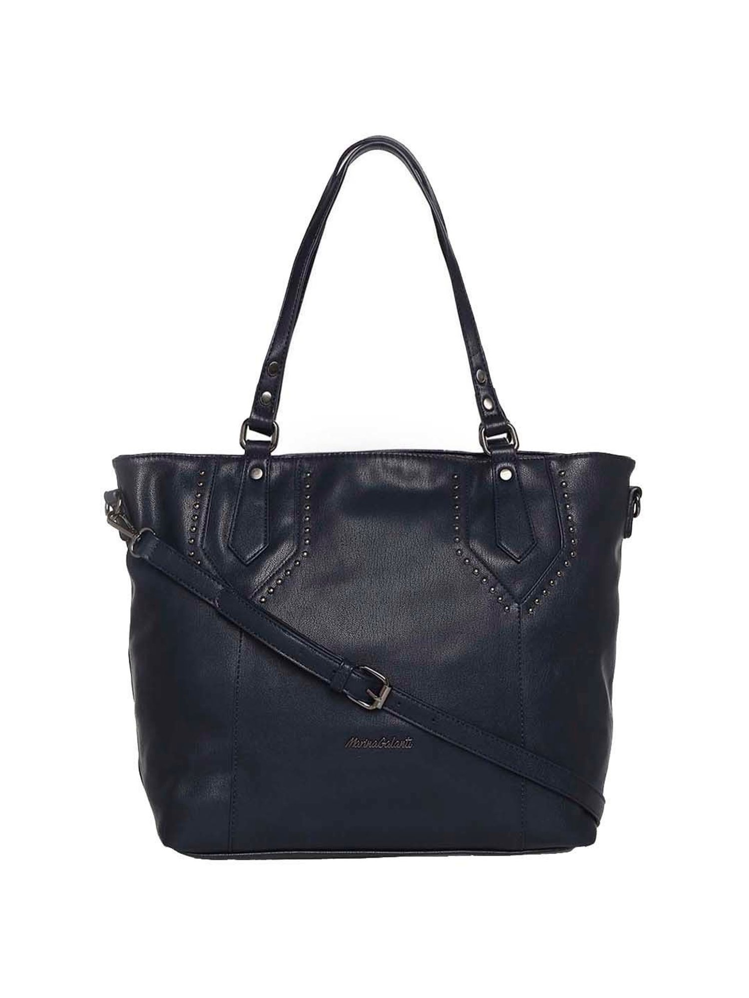 Marina Galanti Navy Rivets Medium Tote Handbag