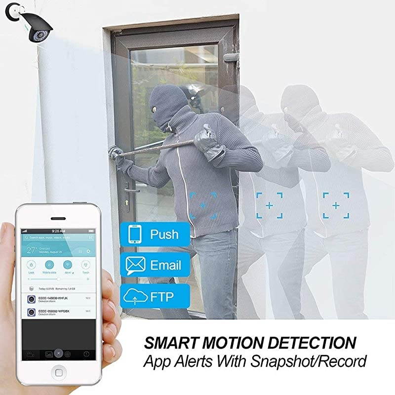 New 2 Pack WiFi Camera Outdoor  1080P HD Two Way Audio Security IP Cameras Motion Detection Surveillance Camera IR LED Night Vision CCTV Cameras for Indoor Outdoor Support Max 128GB SD Card