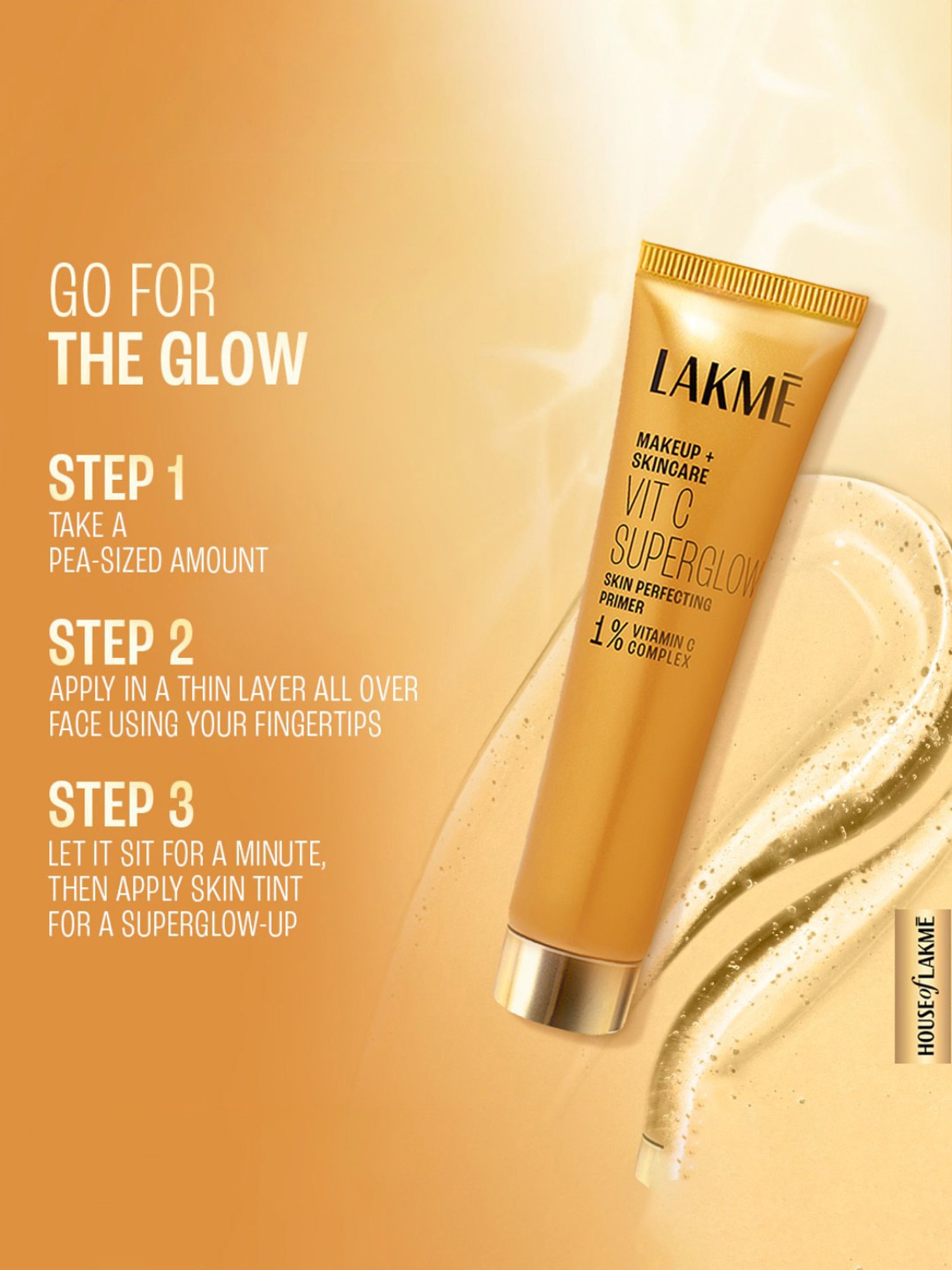 Lakme Makeup + Skincare Vit C Superglow Skin Perfecting Primer - 30 gm