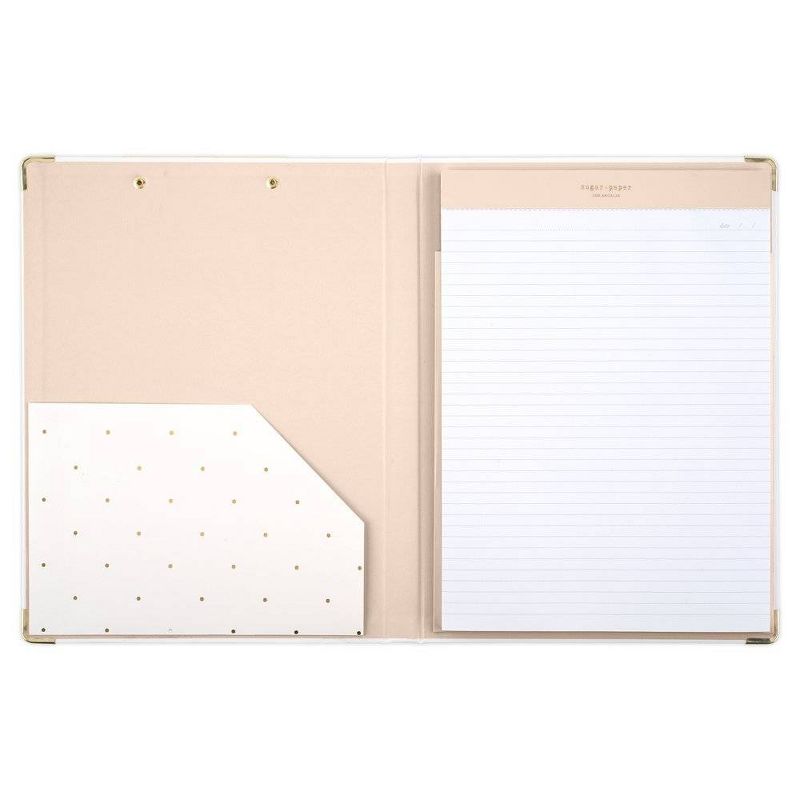 Clipfolio with Removable Legal Pad White with Gold Dots - Sugar Paper™