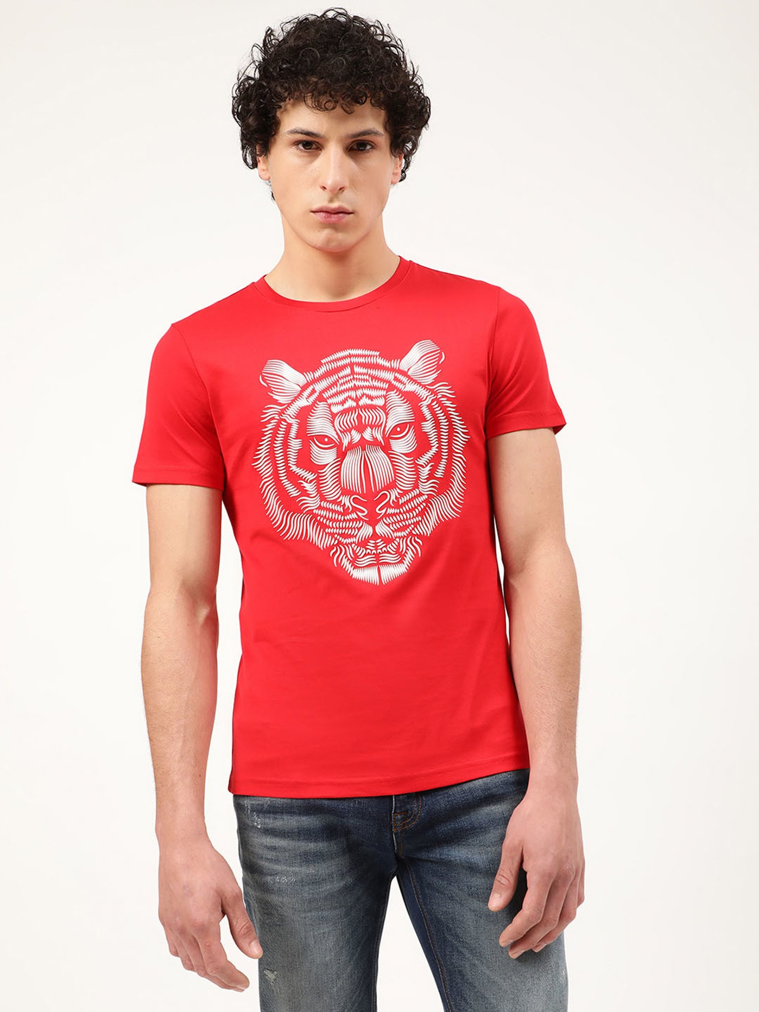 Antony Morato Red Printed T-Shirt