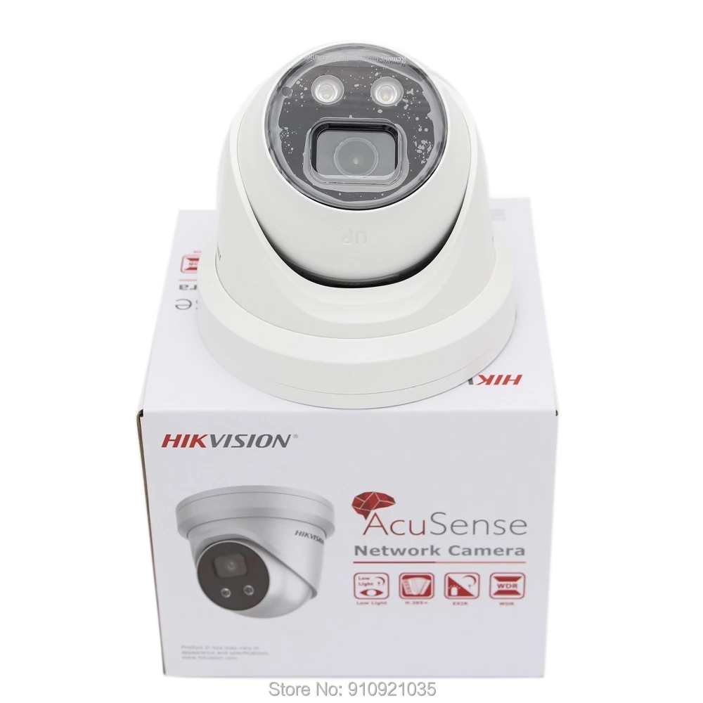 Original Hikvision 8MP DS-2CD2386G2-IU 2.8mm POE IR Built-in Mic AcuSense IPC Fixed Turret Network Camera