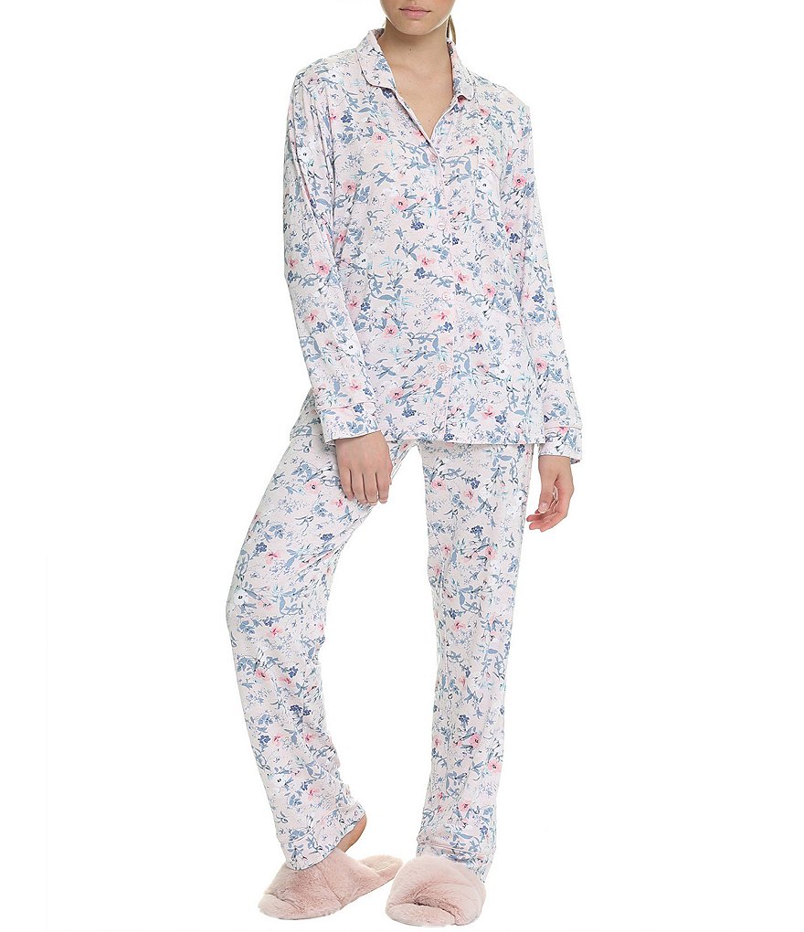 Cabernet Paisley Printed Woven Coordinating Pajama Set