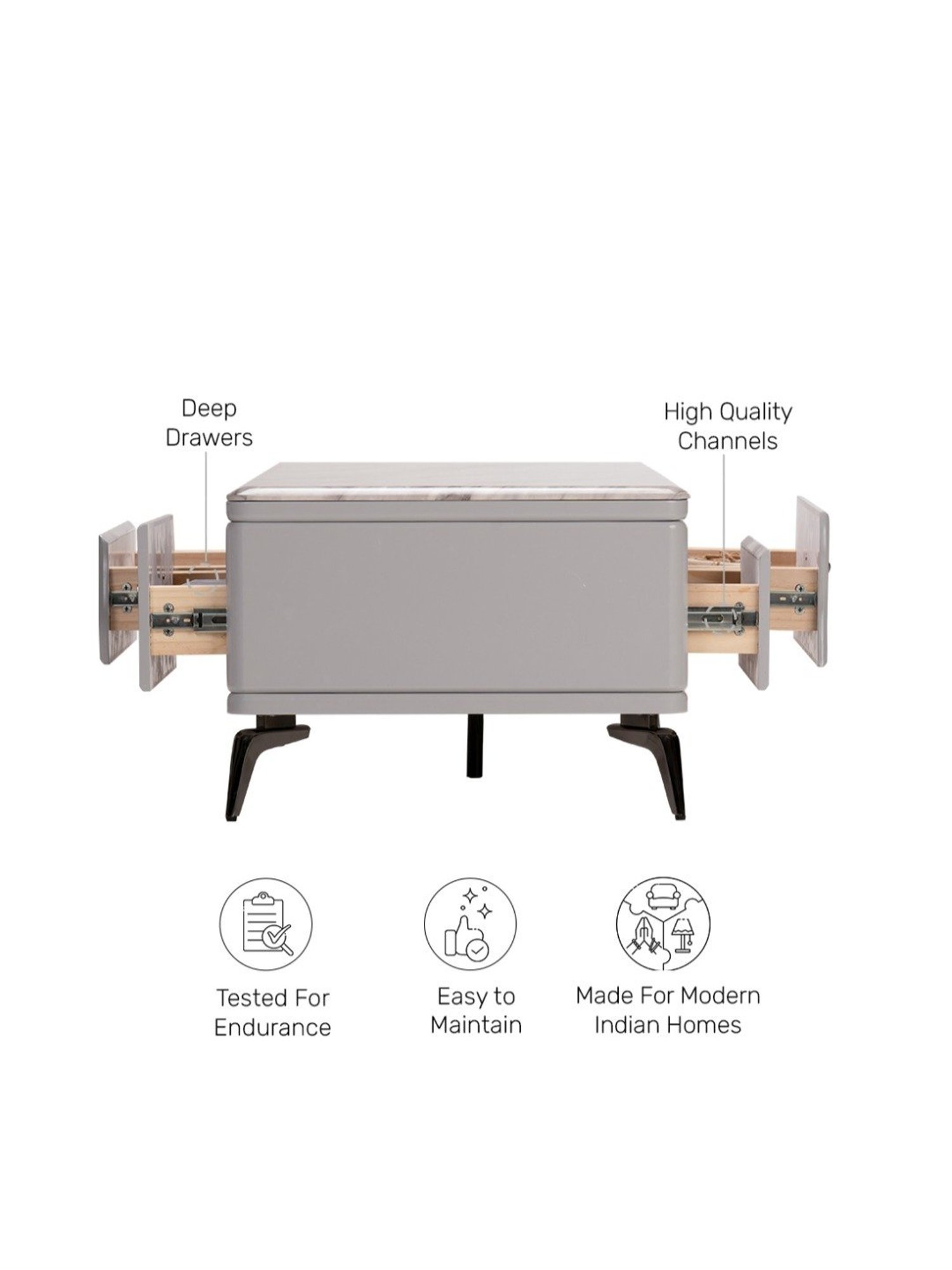 Durian Thompson Smoke Grey Marble Coffee Table