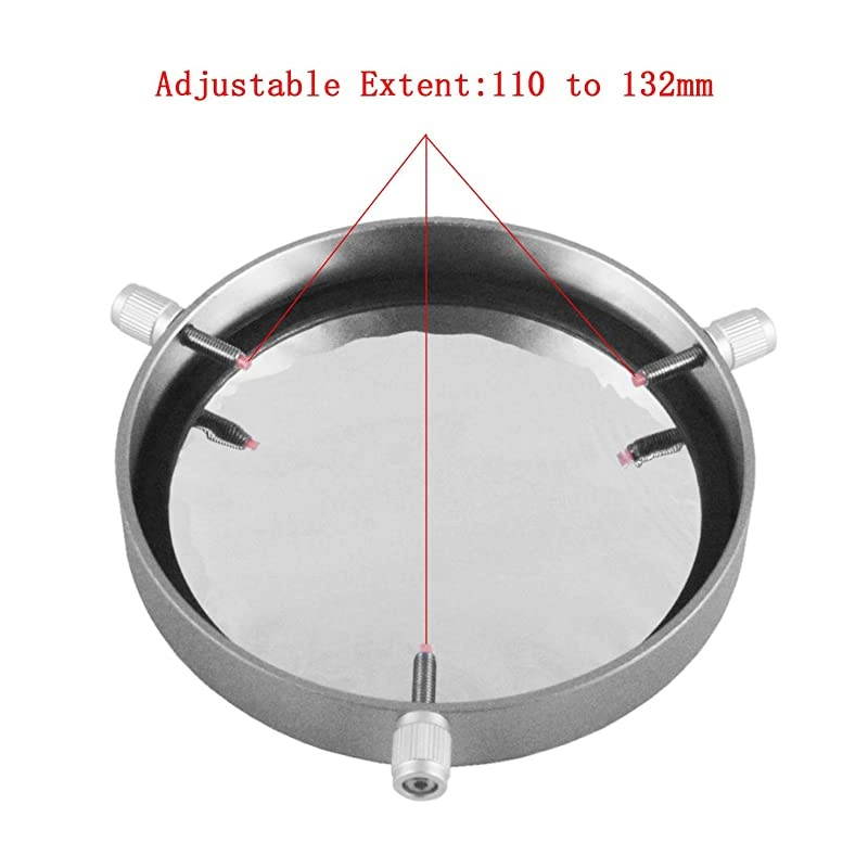 Deluxe Solar Filter 80mm Adjustable Metal Cap for Telescope Tubes with Outer Diameter from 50mm to 72mm Aperture 55mm - Immediately Start Solar Observing and Our Sun Becomes Within Reach