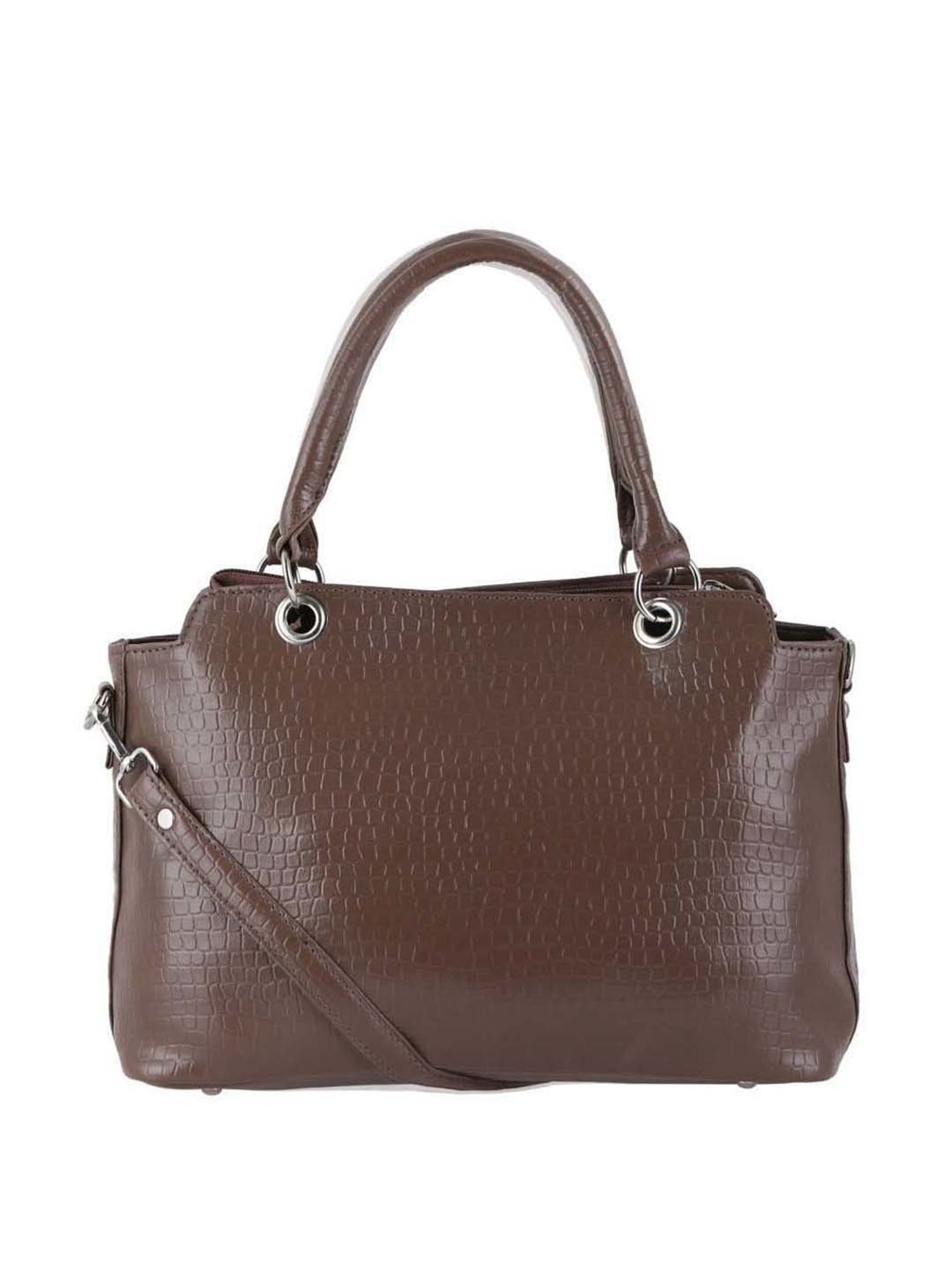 Toteteca Brown Textured Medium Handbag