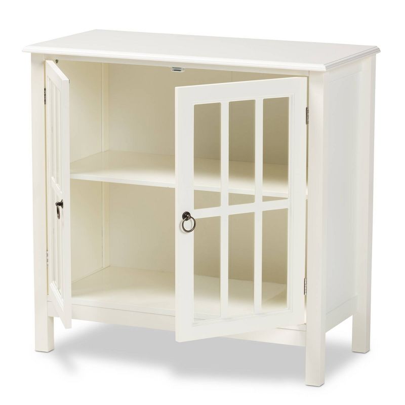 Wood 2 Door Storage Cabinet in White-Pemberly Row