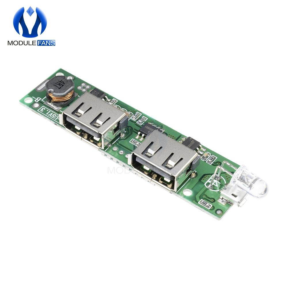 Double Dual USB Mobile Power Bank Charger Module Digital LCD Display 18650 Lithium Battery Charging Board For Phone 5V 1A 2A