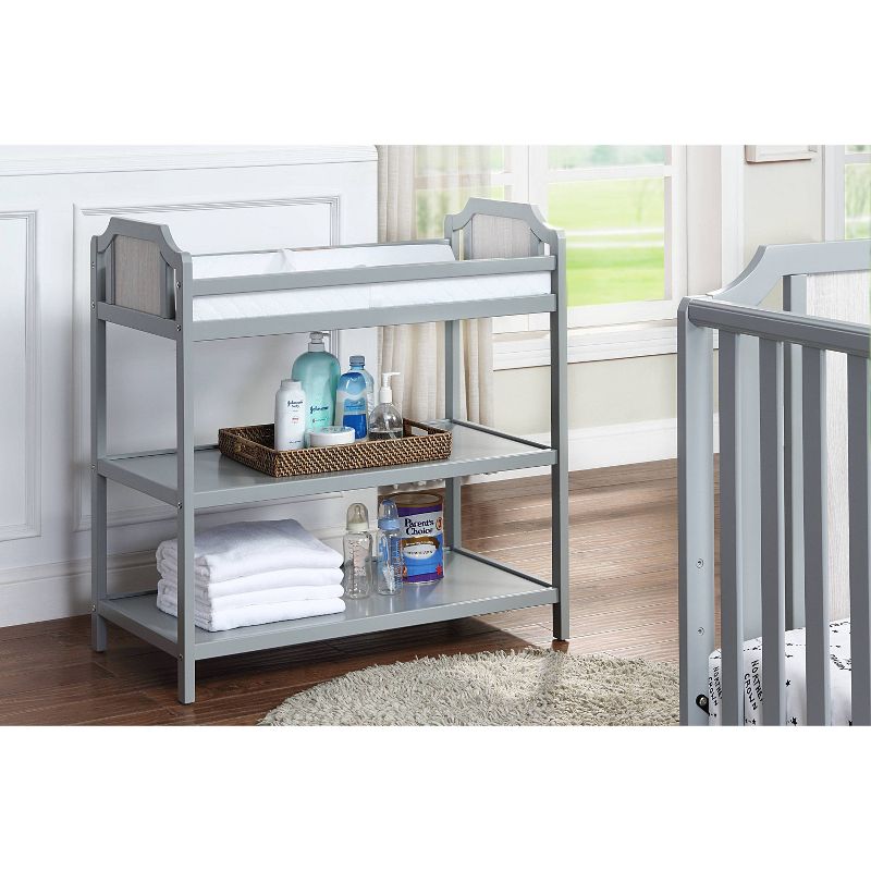 Hankel Changing Table - Pure White and Weathered Oak - South Shore