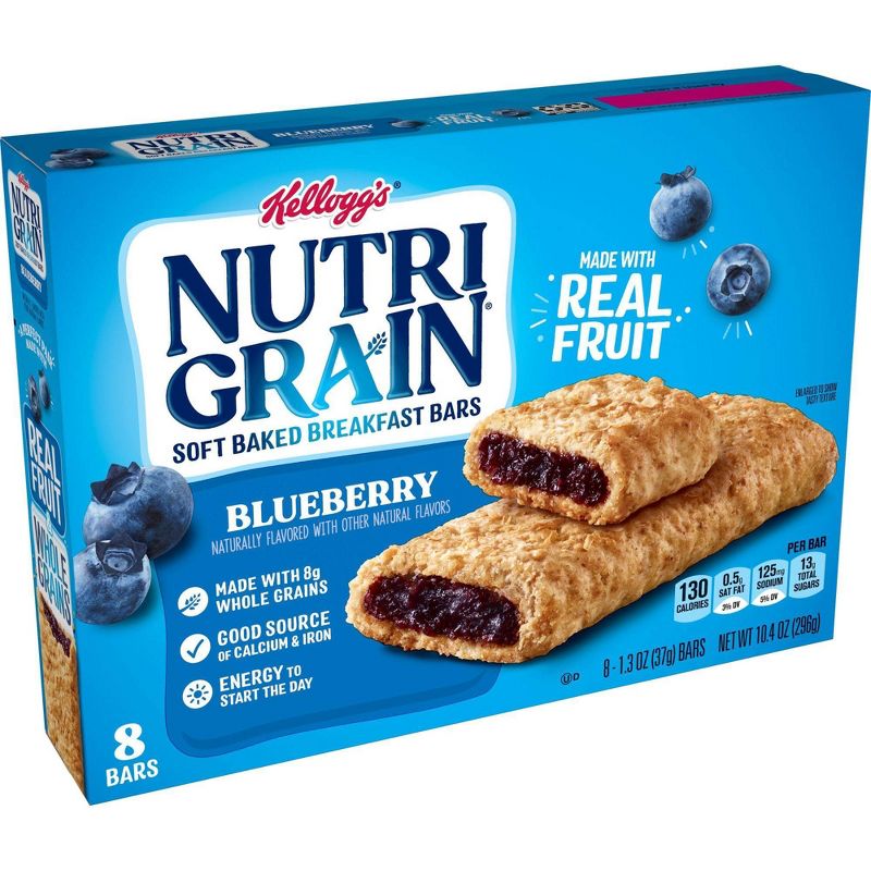 Kellogg's Nutri-Grain Blueberry Soft Baked Cereal Bars - 8ct