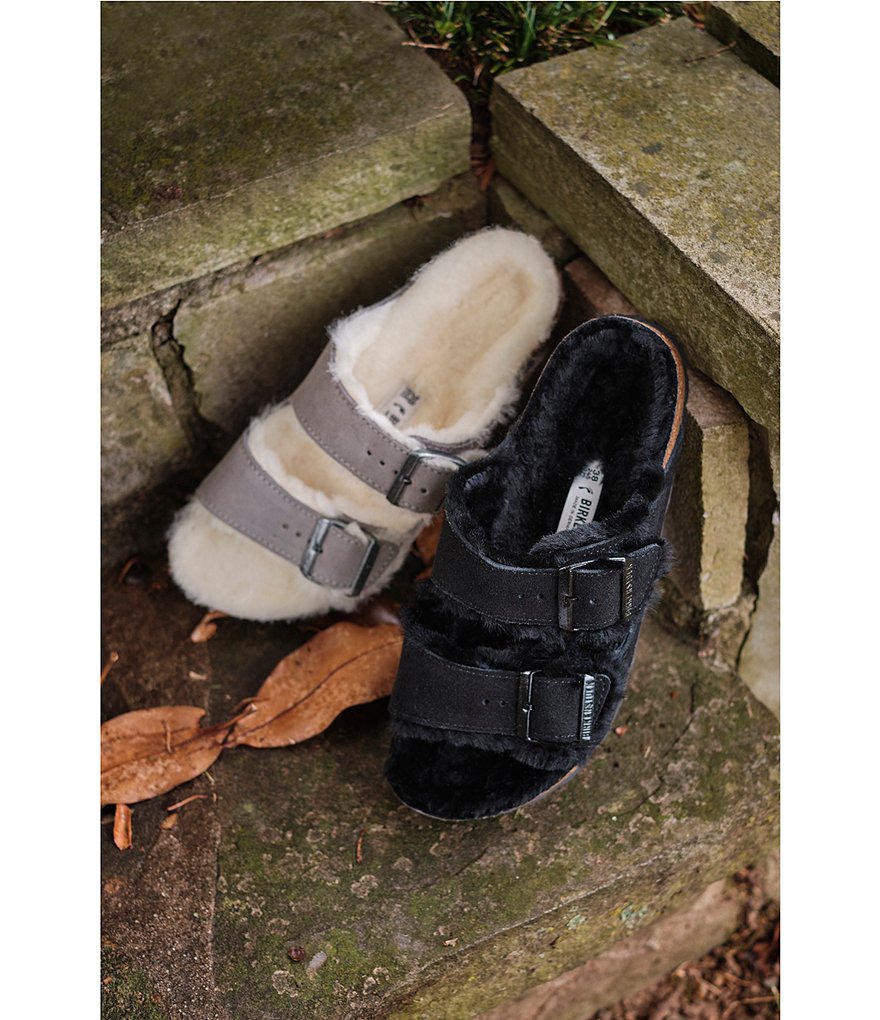 Birkenstock Women's Arizona Suede Shearling Sandals