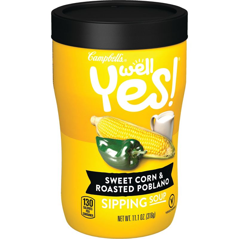 Campbell's Well Yes! Sweet Corn & Roasted Poblano Sipping Soup - 11.2oz