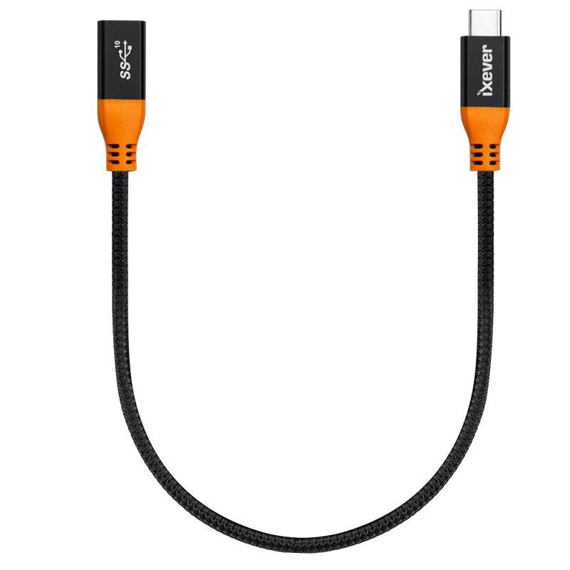 USB Type C Extension Cable 3ft, iXever USB Type C Gen2 10Gbps 100W (20V/5A) PD Fast Charging,USB 3.1 C Male to Female Extender Cord Compatible with Nintendo Switch, MacBook, Pro Pixel 3 2 XL