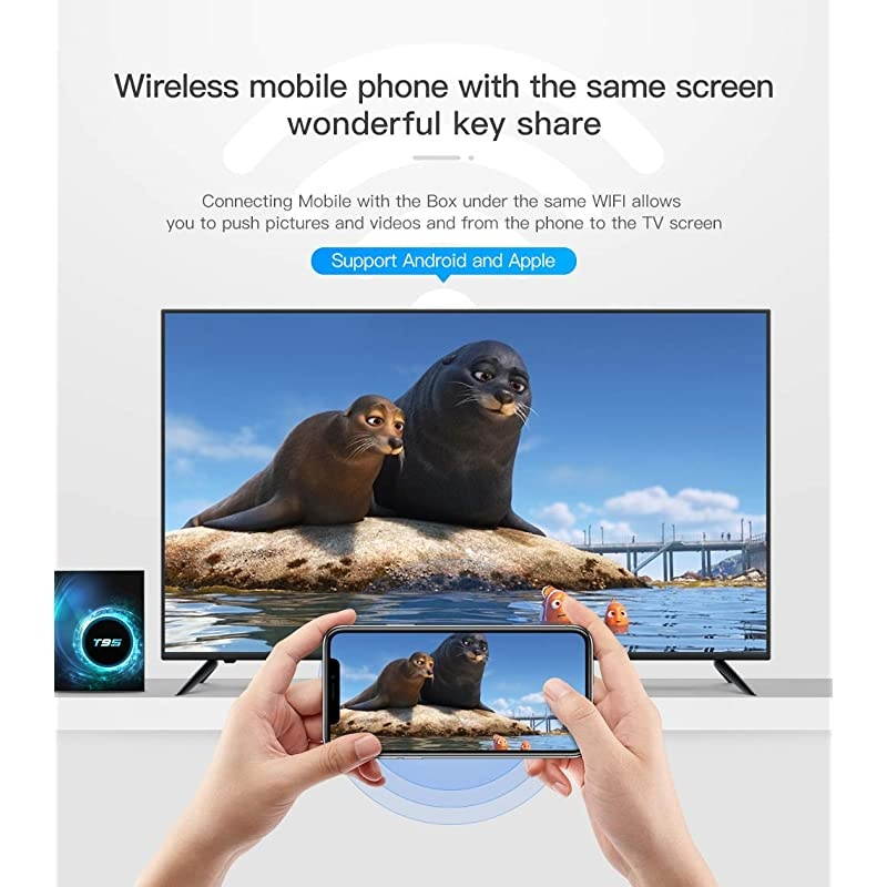 100 TV Box Smart TV Box Media Player QuadCore 4GB RAM 64GB ROM Support 24G WiFiH265 USB 20 100M LAN 3D 6K Ultra HD