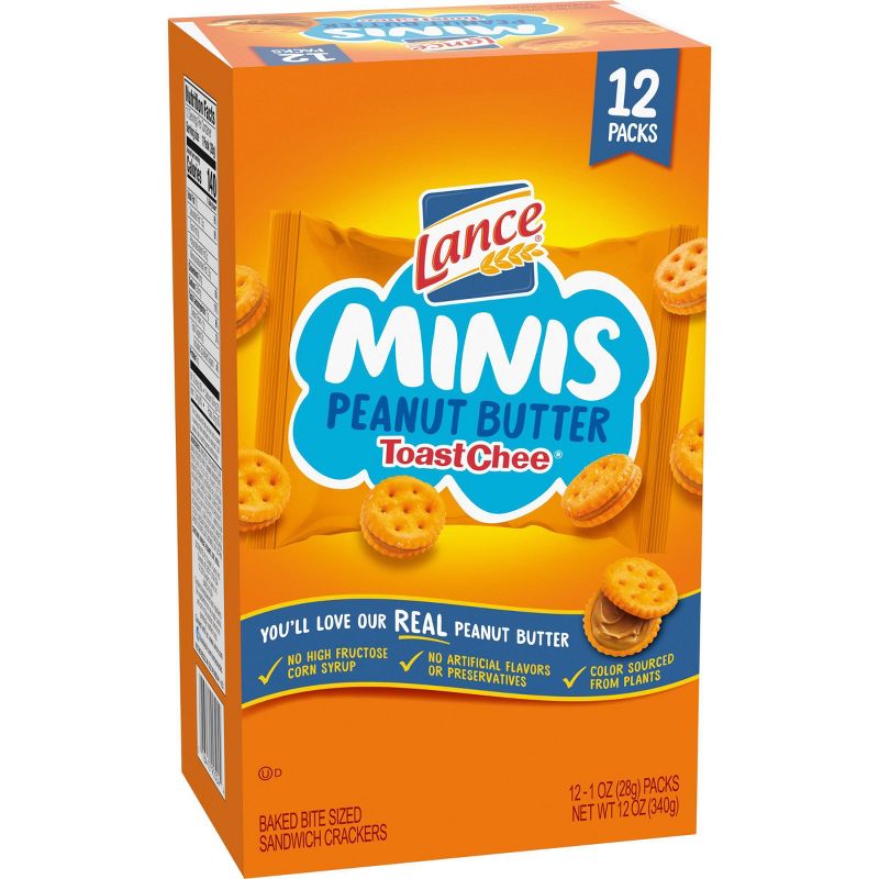 Lance Peanut Butter Toastchee Minis Multipack Sandwich - 12ct