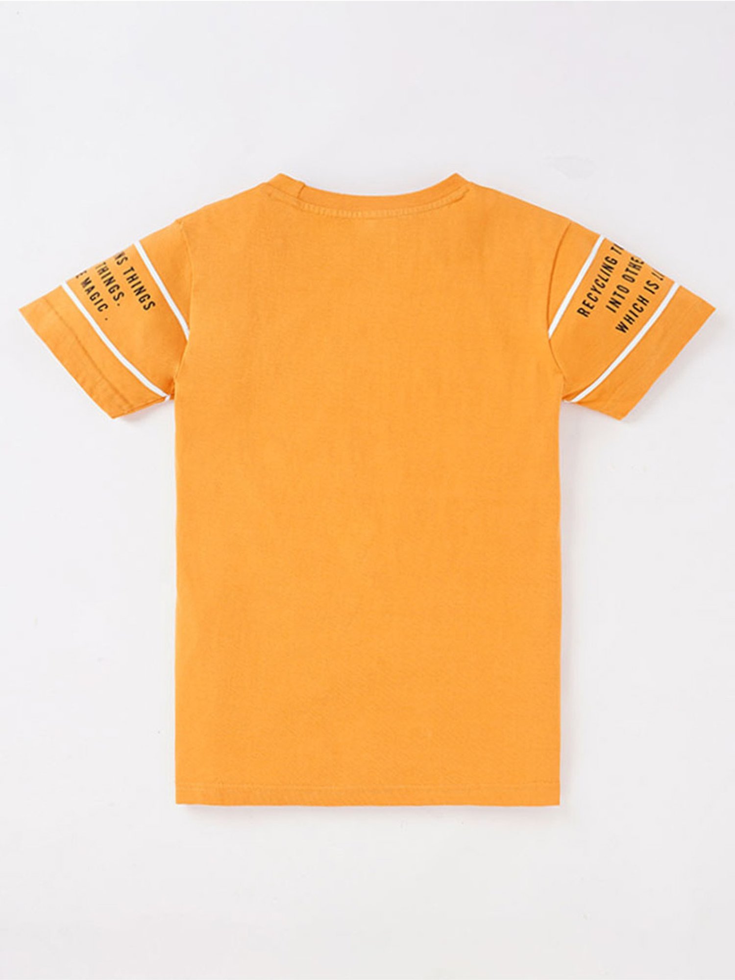 Edheads Kids Yellow Cotton Printed T-Shirt