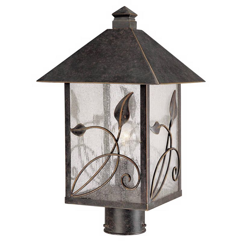 1 Light Outdoor Post Mount Black - Aurora Lighting