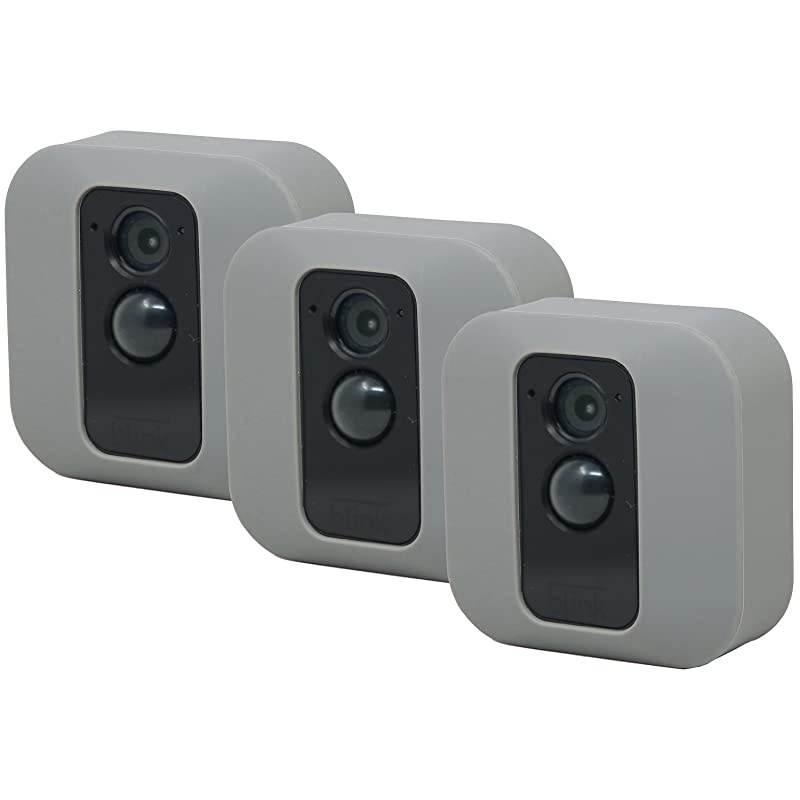 Skin Case Cover for Blink XT Outdoor Camera Offer UV Weather Protection Disguise Blink XT Security Camera 3 Pack Dark Gray