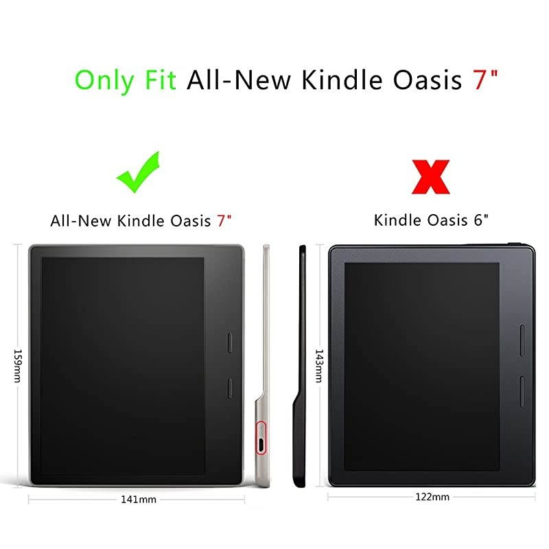 me Kindle Oasis Case (9th Generation, 2017 Release) - Slim Fit TPU Gel Protective Cover Case for All-New Kindle Oasis E-reader 7" (Green)