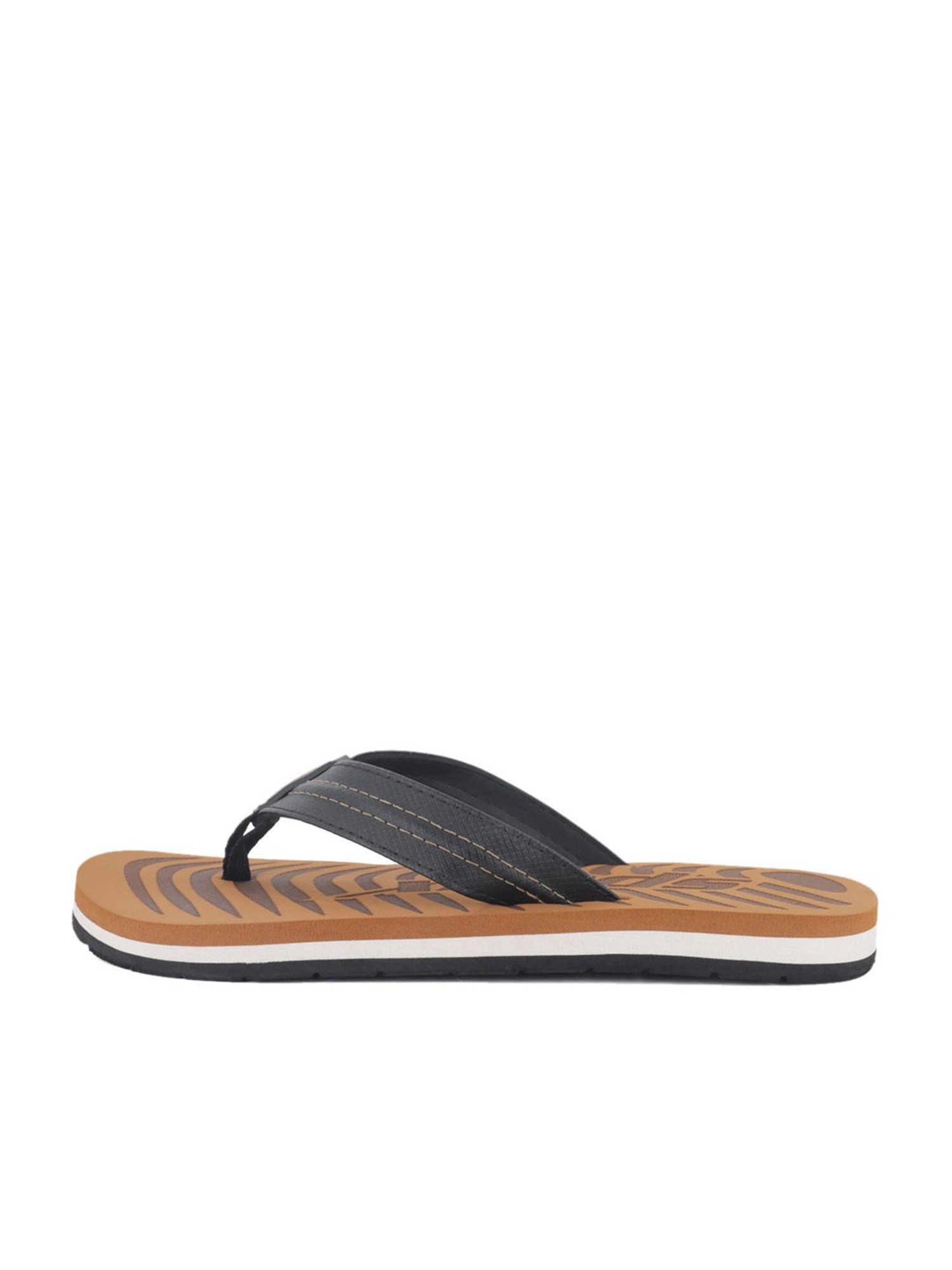 Sparx Men's Black Flip Flops