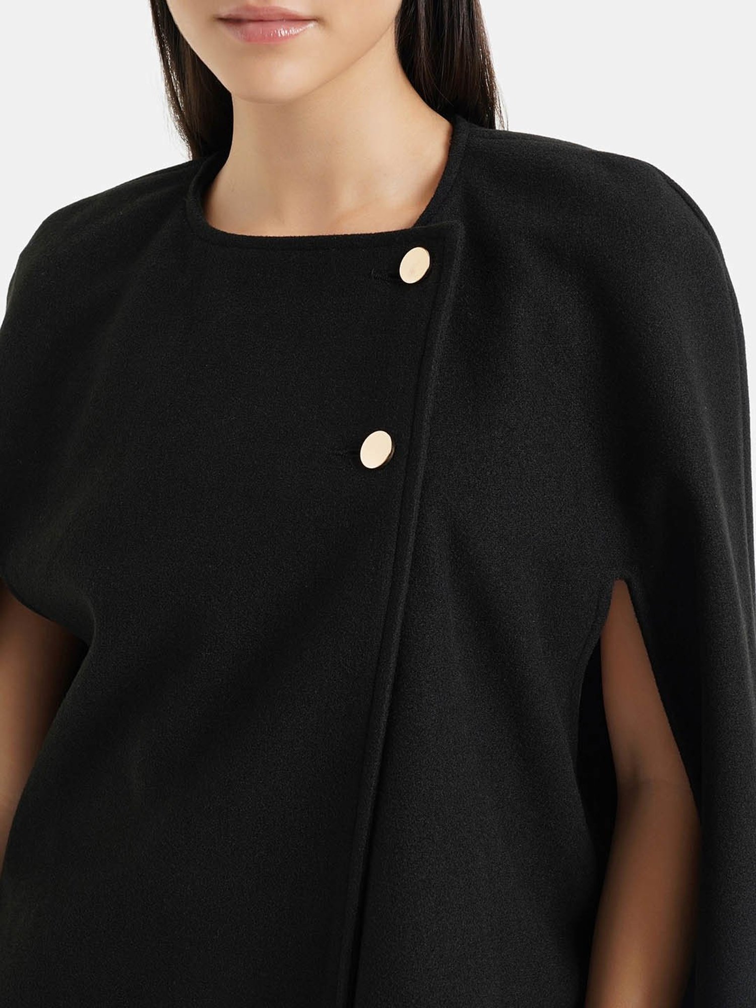 Akkriti by Pantaloons Off-White Self Pattern Shrug