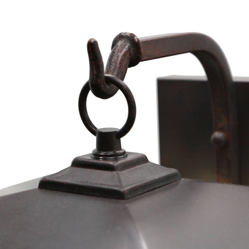 11.75" 1-Light Mission Style Outdoor Wall Lantern Sconce Oil Rubbed Bronze - River of Goods