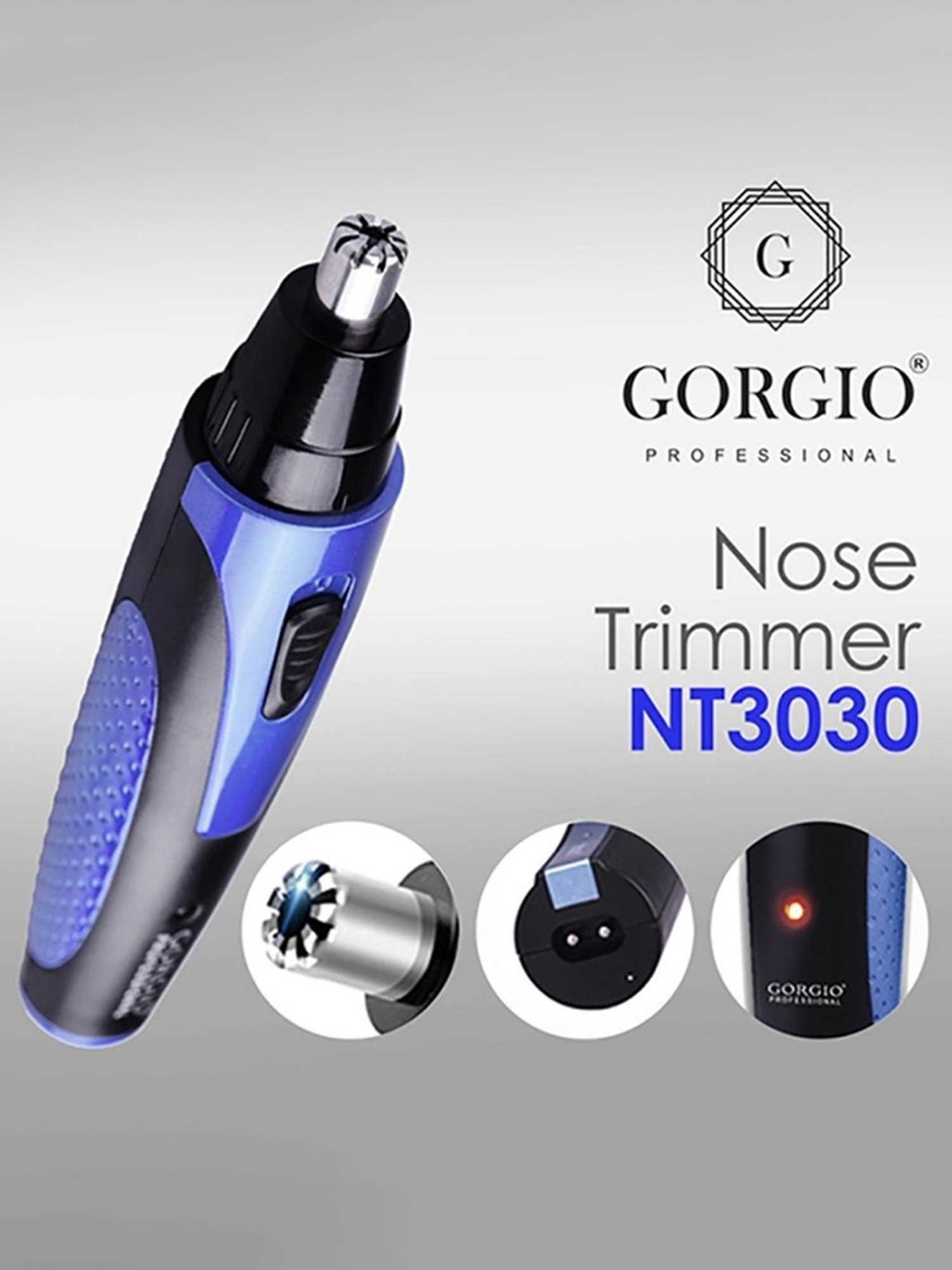 Gorgio Professional NT3030 Nose Trimmer (Blue and Black)