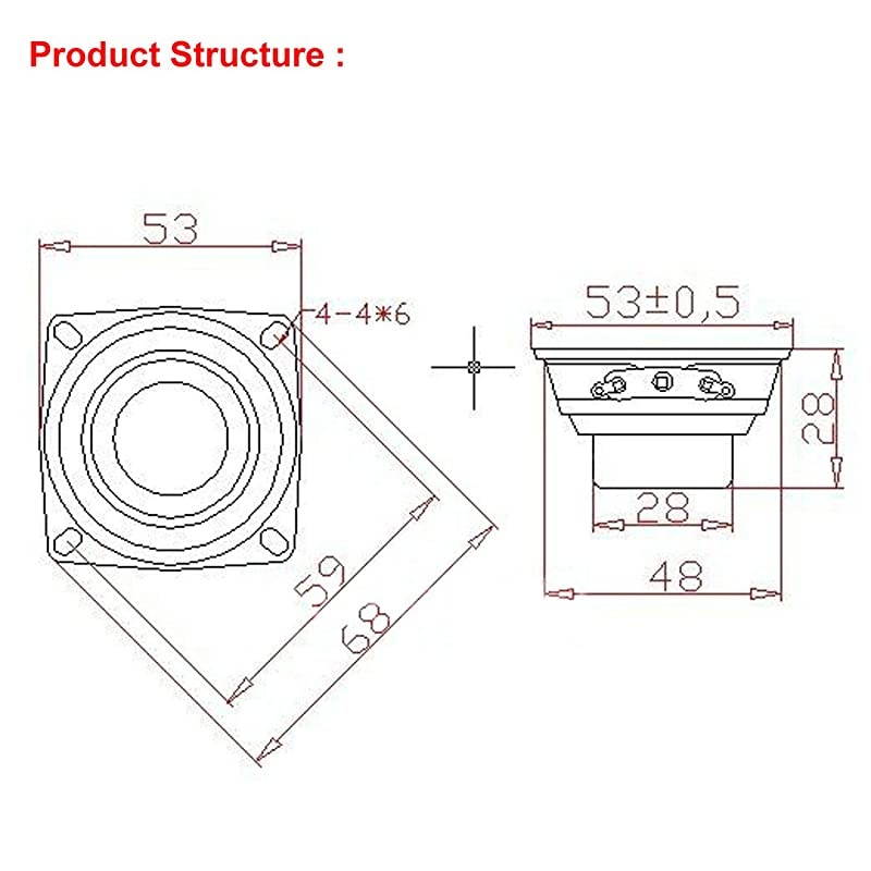 Micro 12W Stereo Audio Speaker 2 Inches 4 Ohm Full Range Speaker 2.0 2.1 HiFi DIY Loudspeaker Woofer Speaker for Auto Car Motor Motorcycle