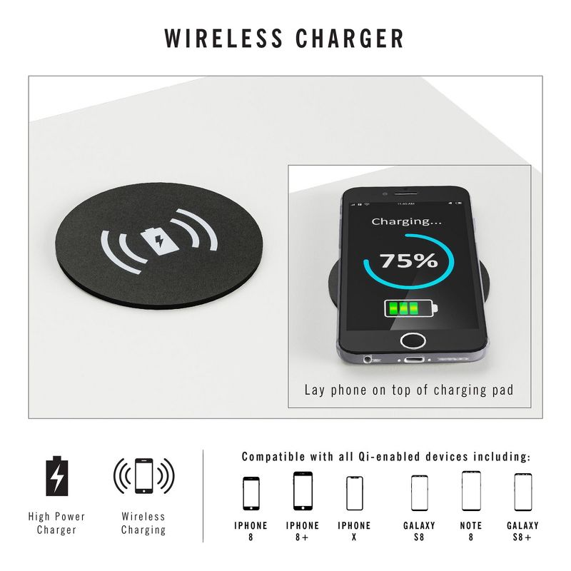 Monarch Hill Haven Single Pedestal Desk and Nightstand Bundle, White