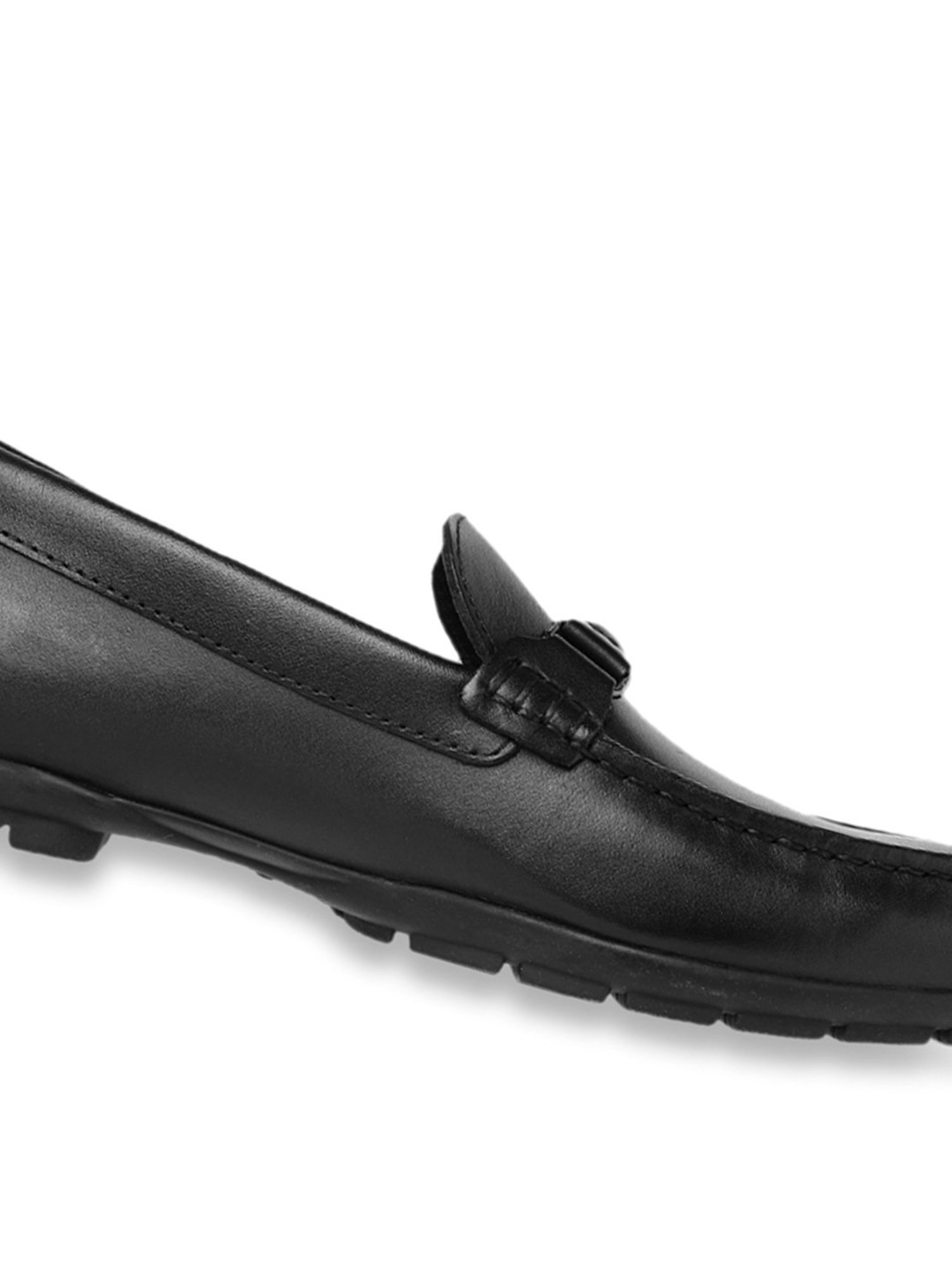Geox Men's U Moner W 2FIT Black Leather Casual Loafers