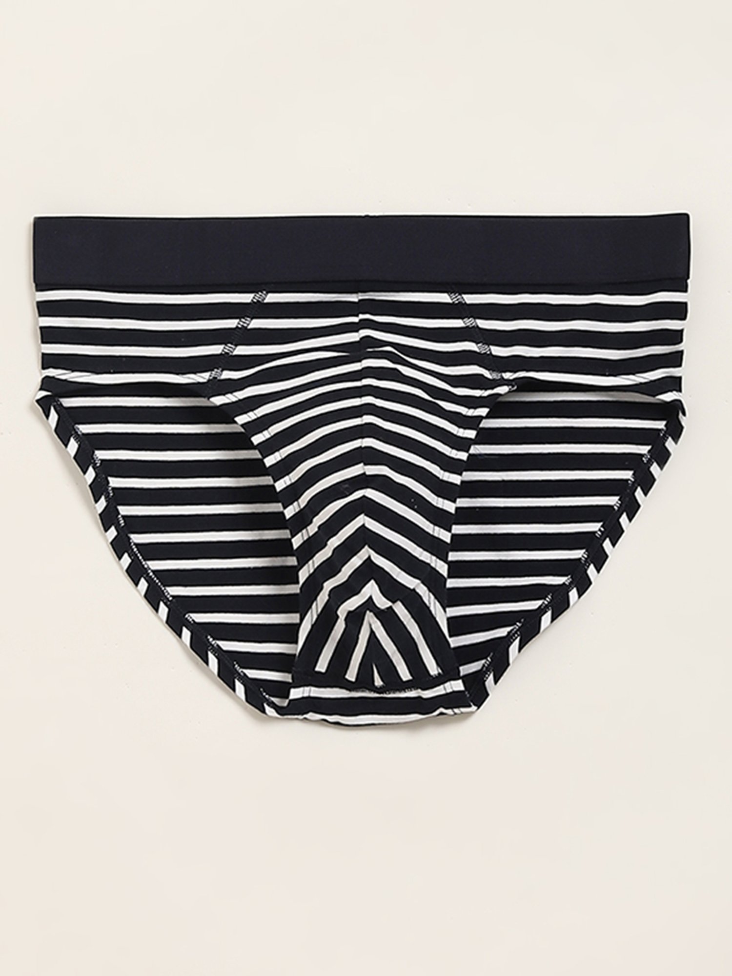 WES Lounge by Westside Navy Striped Relaxed Fit Briefs- Pack of 3