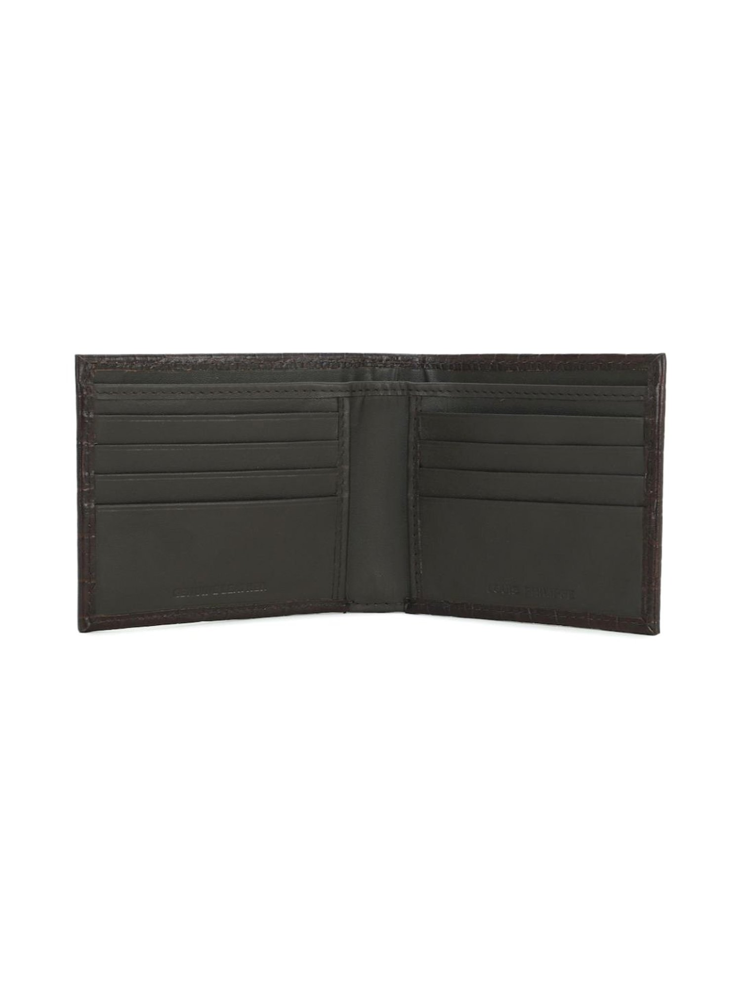 Louis Philippe Brown Animal Effect Leather Bi-Fold Wallet for Men
