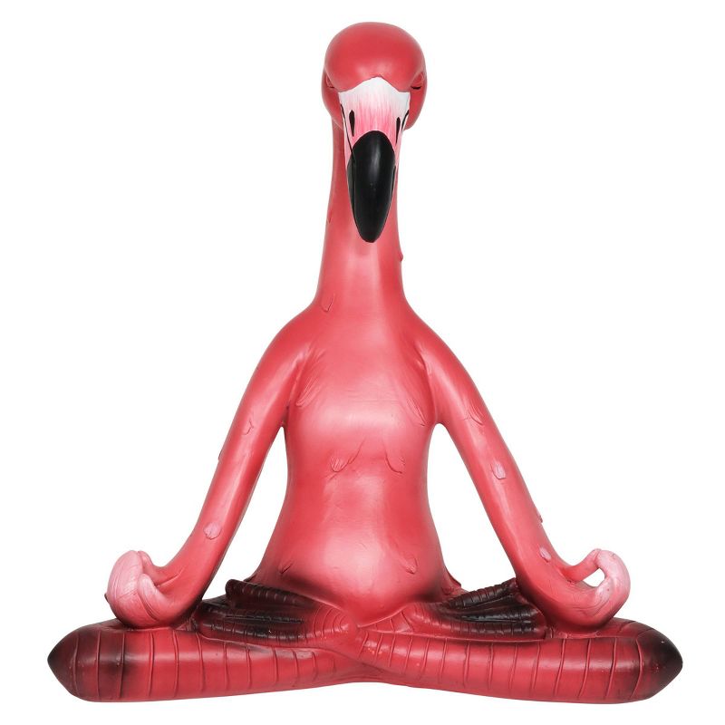 Resin Yoga Flamingo in Lotus - Exhart