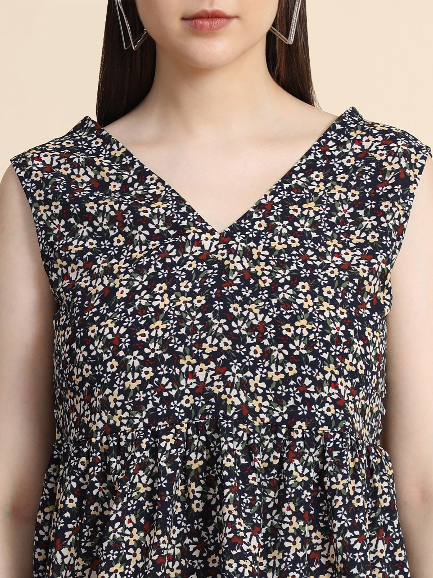 KERI PERRY Multicolor Floral Print Top