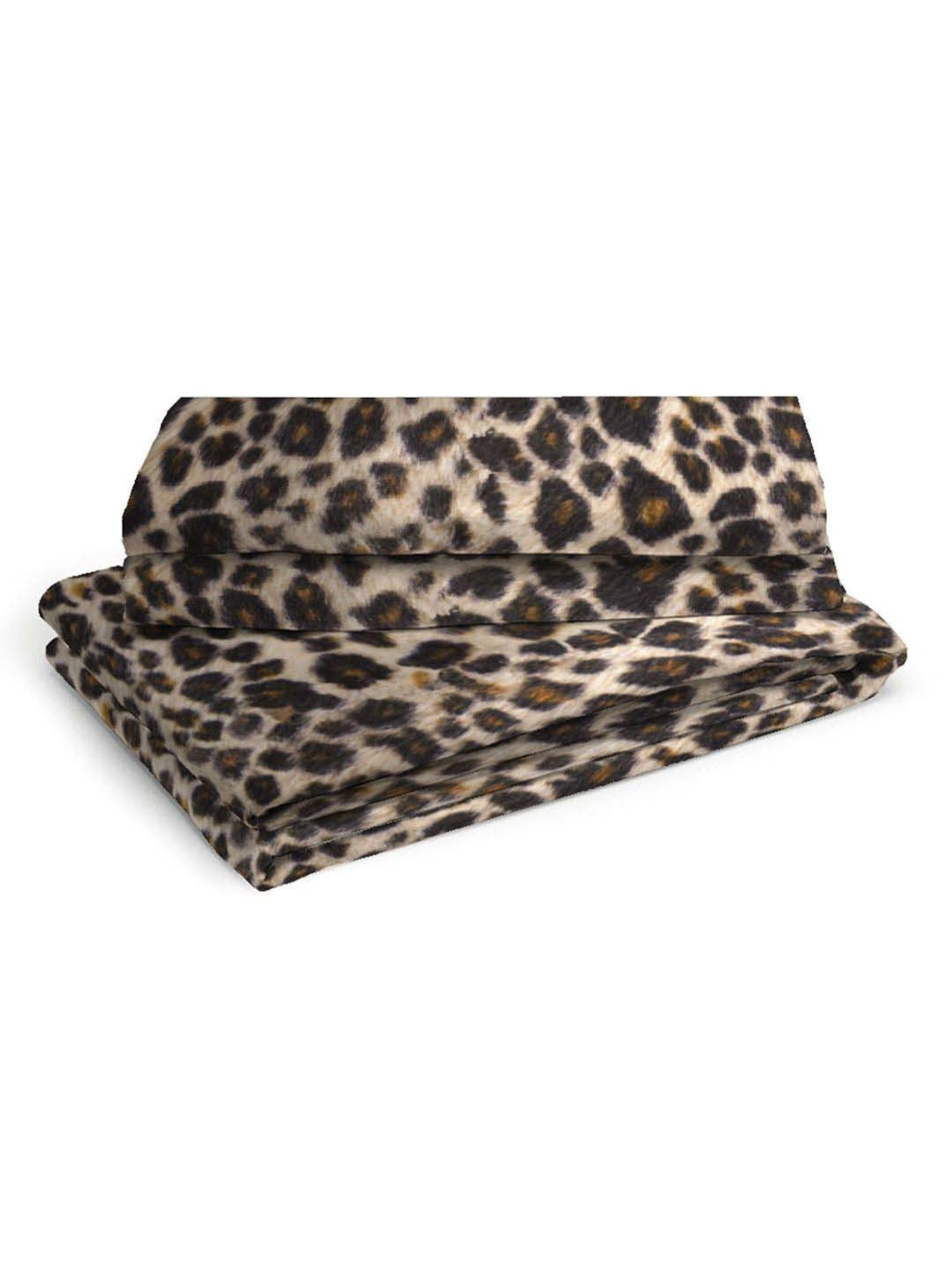 Boutique Living Untamed Brown Cotton 270 TC King Size Bed Sheet with Pillow Cover