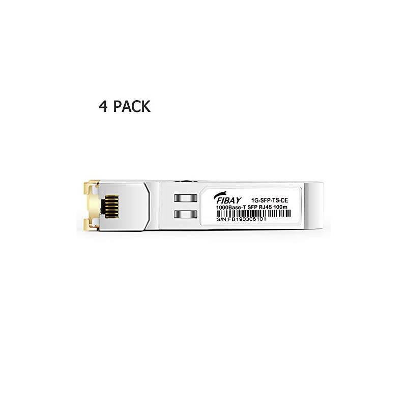 to RJ45 for Dell Force10 GP-2-1T Dell -1G-T 1000BASE-T Mini-GBIC Copper Transceiver Module, 100M, Pack of 4