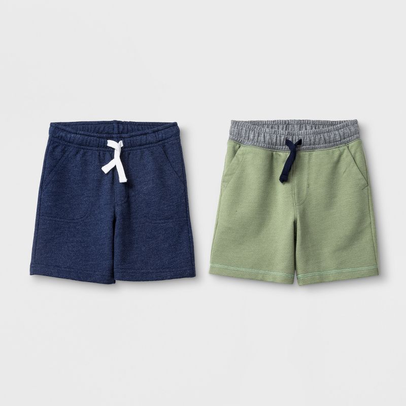 Toddler Boys' Pull-On Shorts 2pk - Cat & Jack™ Sage 12 Months