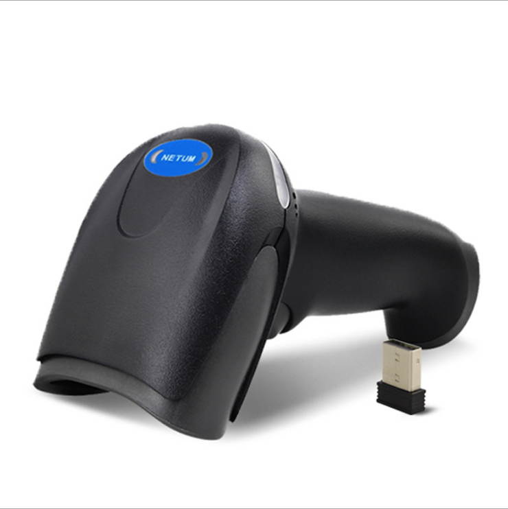 Plugadget 2.4G Wireless 1D CCD Barcode Scanner Reader Bar Code for POS System Supermarket
