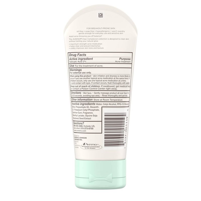 Aveeno Clear Complexion Cream Cleanser with Salicylic Acid - 5 fl oz