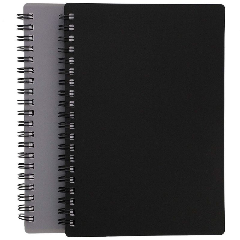 Juvale 2-Pack Internet Address and Password Keeper Book with Alphabetical Tabs, 6x7, Black